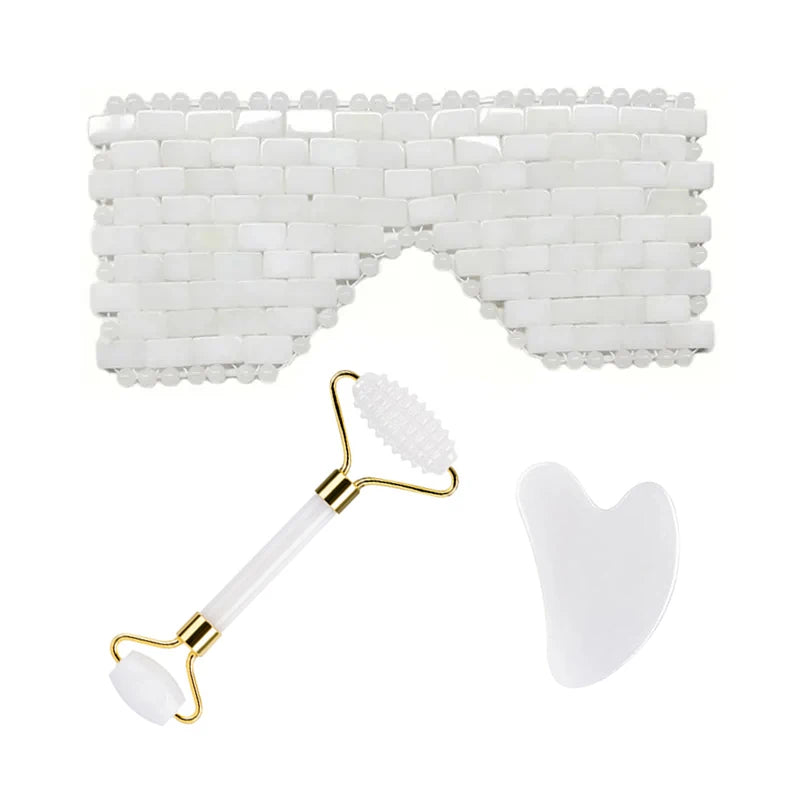 White Jade Cold Therapy Eye Mask & Gua Sha Set