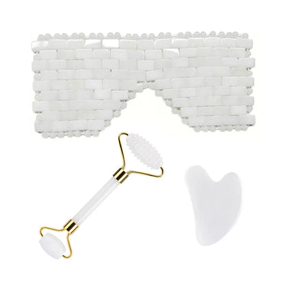 White Jade Cold Therapy Eye Mask & Gua Sha Set