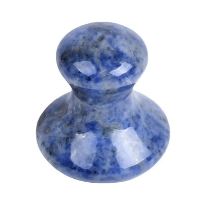 Natural Blue White Dot Jade Gua Sha Scraper
